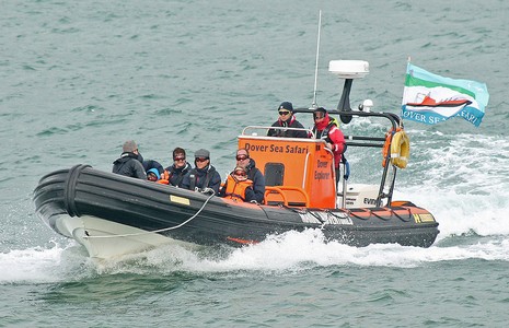 Picture of a RIB boat in the English Channel